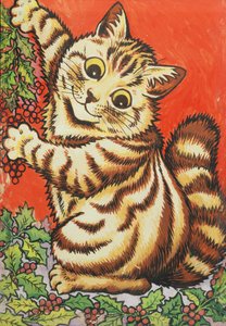 クリスマス猫 作： Louis Wain